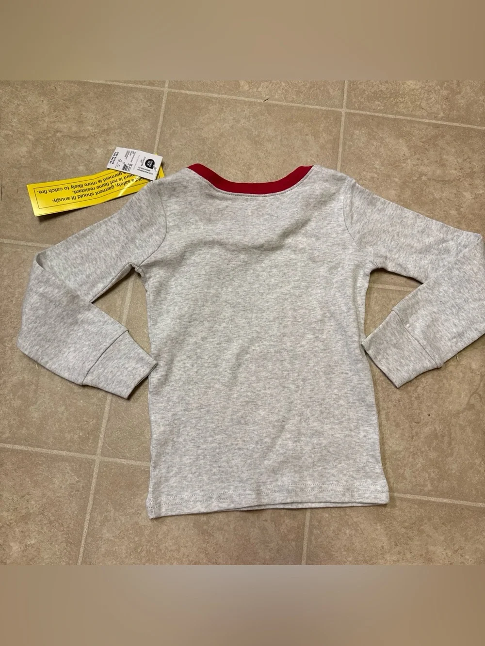 The children’s place Christmas Crew Kids Long-Sleeve pj shirt size XS